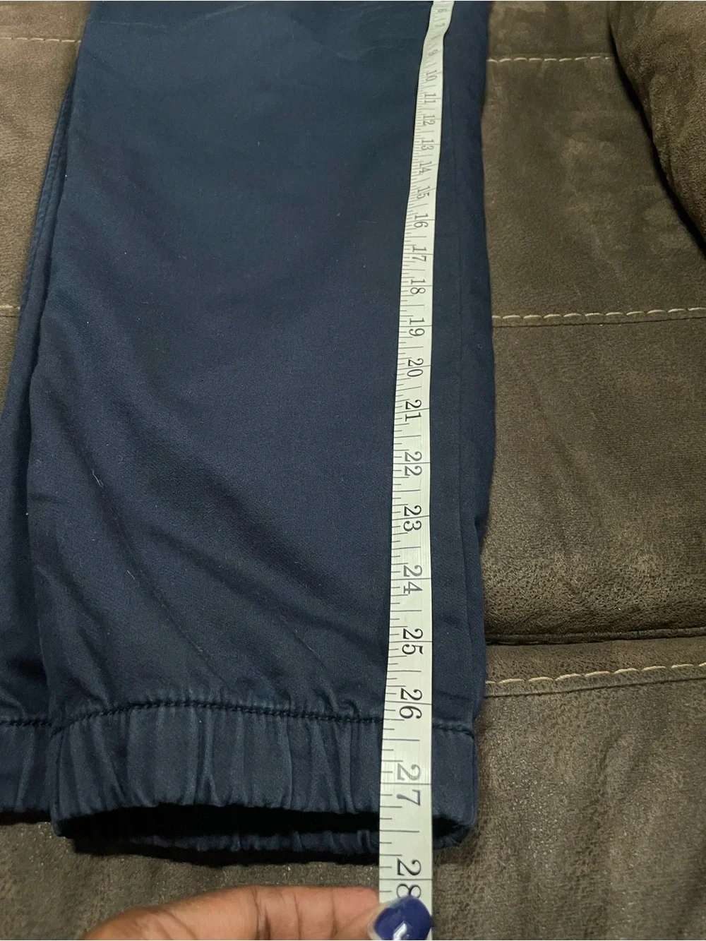 Banana Republic Men Travel Jogger Pants L Preppy Navy Stretch Cotton Drawstring